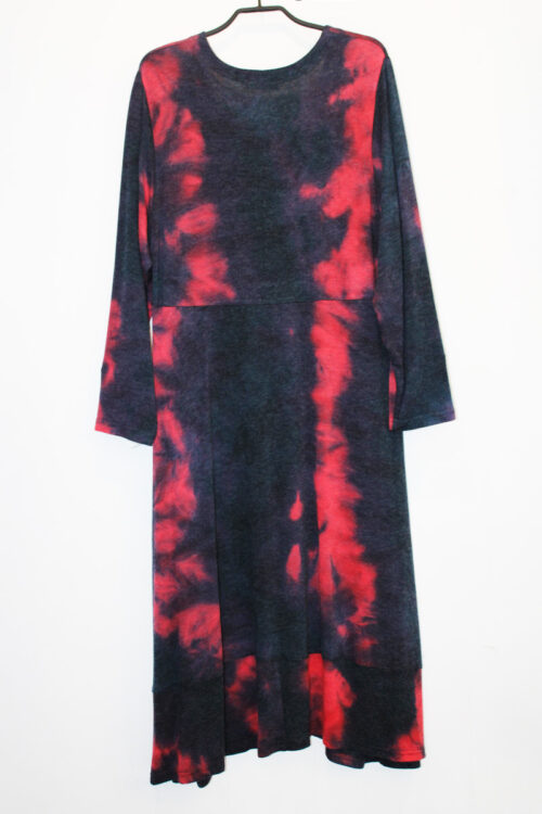Kleid, lang, mit zwei Taschen, Batik
