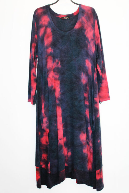 Kleid, lang, mit zwei Taschen, Batik